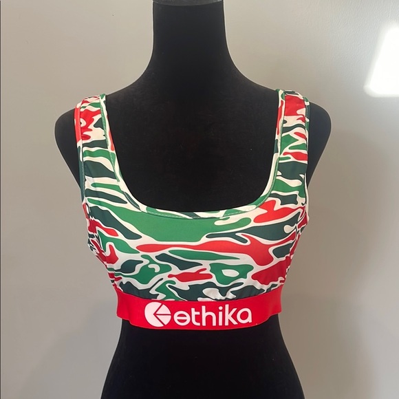 ethika Other - Ethika Red and Green Camo Sports Bra